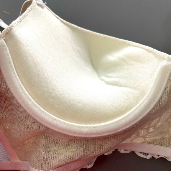 Daisy Fuentes Push-Up Lace Bra – Size 34C – White & Gold (NWOT) - Picture 8 of 10